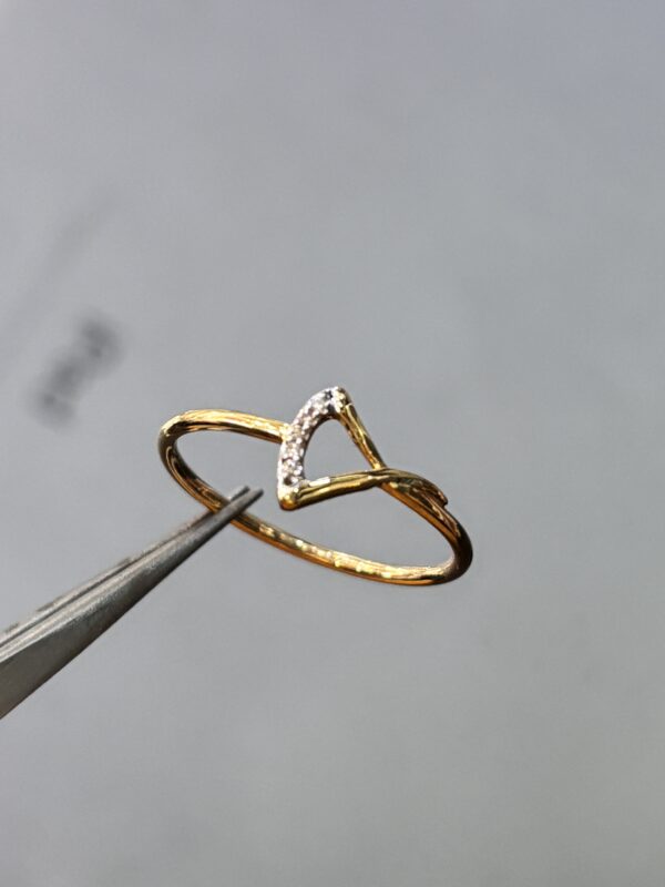 Women Diamond Triangle Design Ring