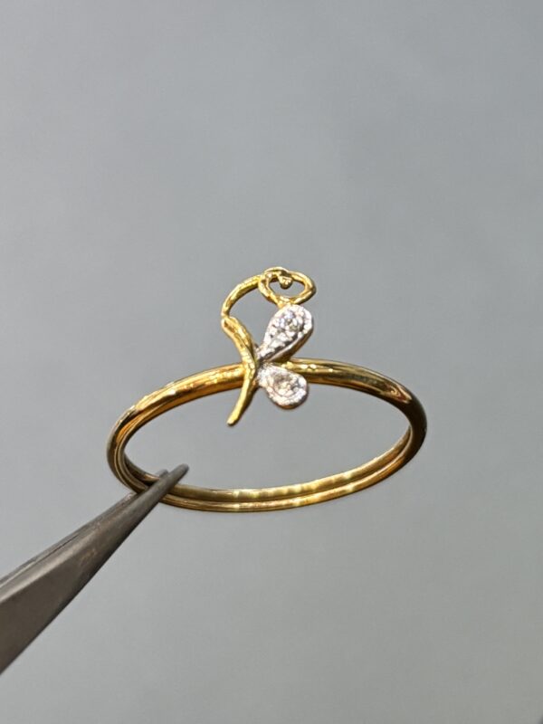 Women Half Butterfly Diamond Ring